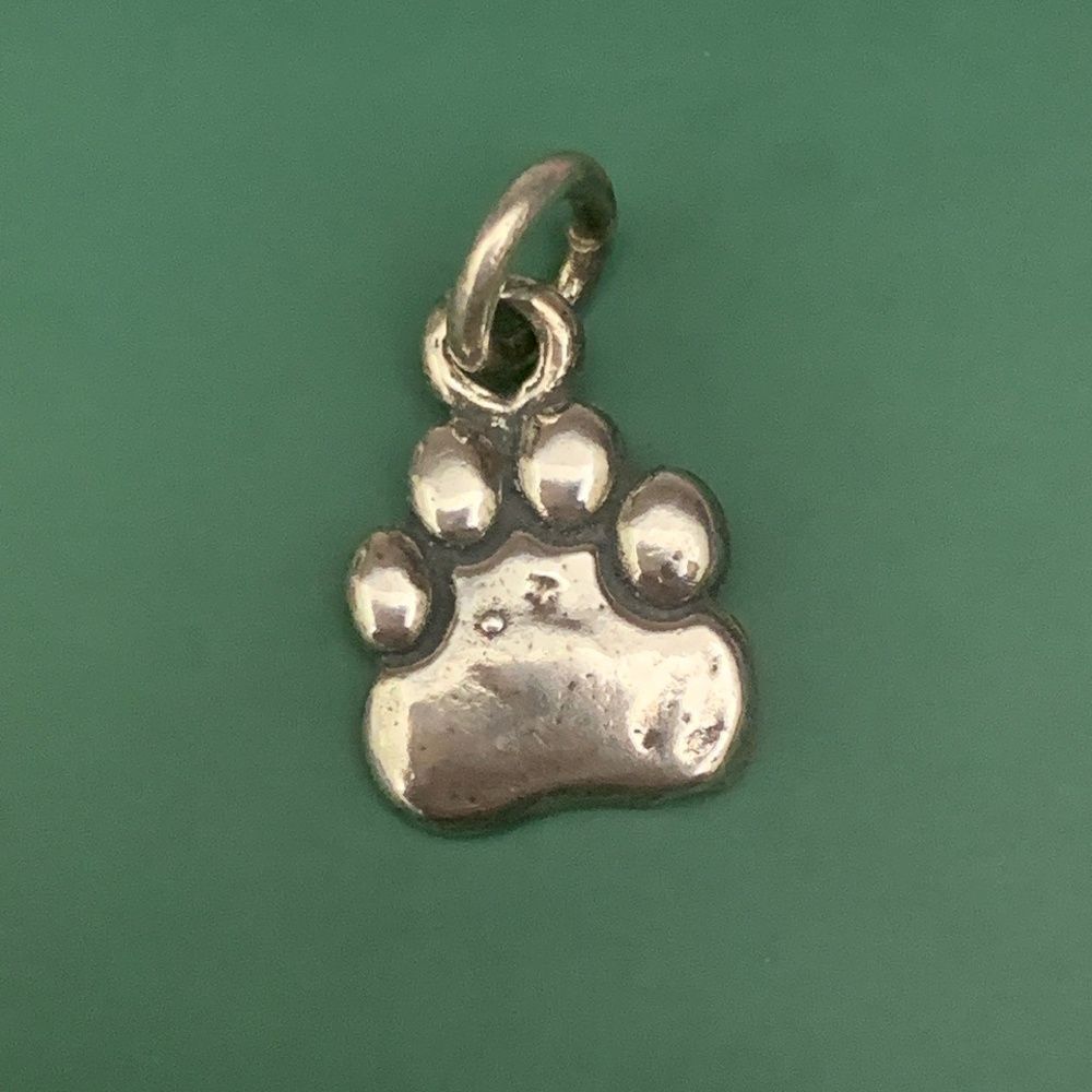 .925 Dog Paw Sterling Silver Jewelry Charm #dog #pet #small paw